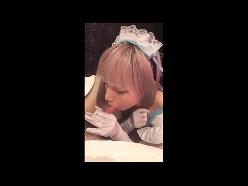 ❤️ Idol Ġappuniż [mayuka], kostum ta' qaddejja Franċiża, parti 1, blowjob u jerk off bil-lotion Vidjow tas-sess lilna ❌
